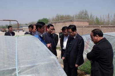 河南省农机局副局长程双进莅临民权县检查指导基层农机服务体系建设工作